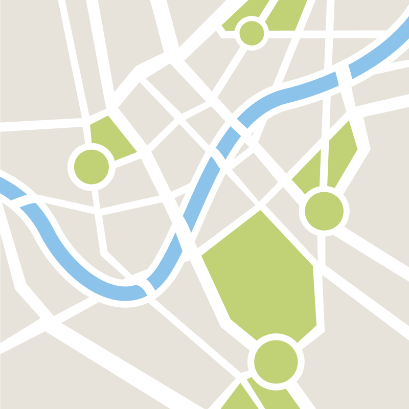 City Map Playground kids vinyl rug - TenStickers