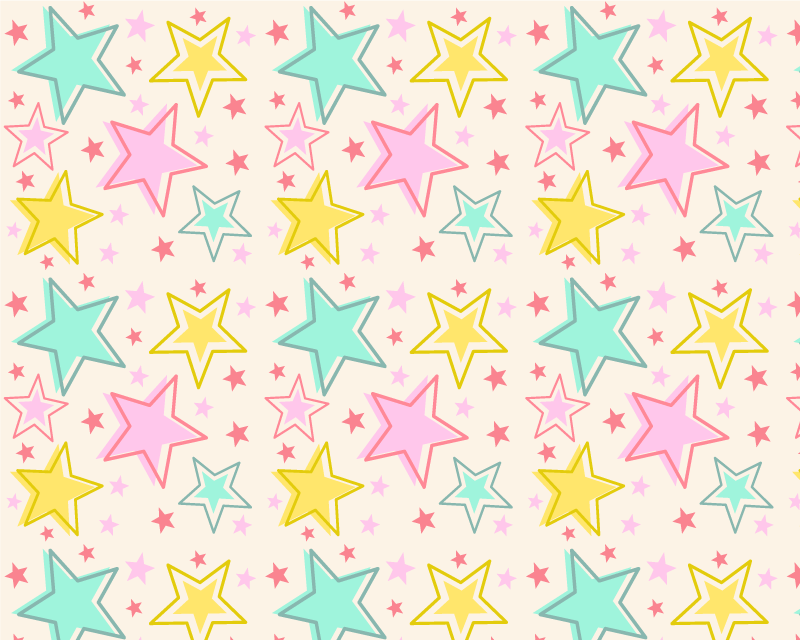 Colorful Starry Pattern star vinyl rug - TenStickers