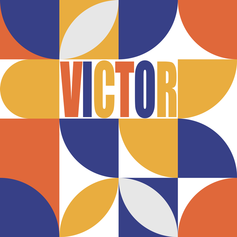 Personalizable geometric minimal vinyl rug - TenStickers