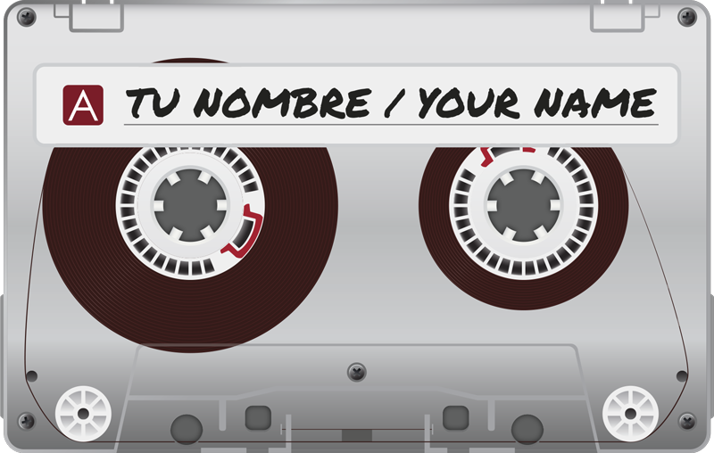 Carpet pvc radio cassette with name - TenStickers