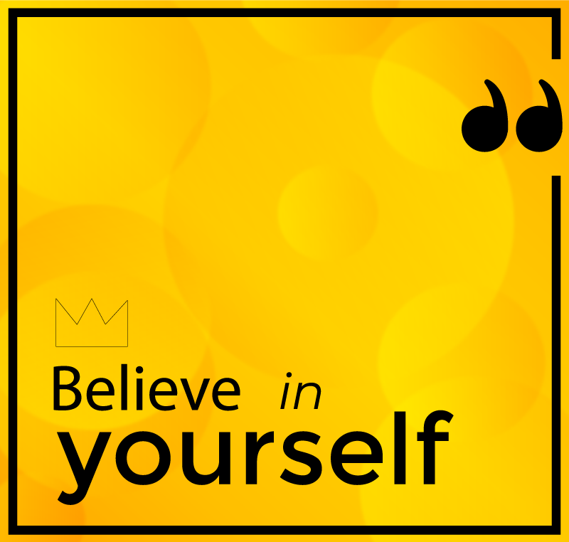 Believe Yourself Motivation custom vinyl rug - TenStickers