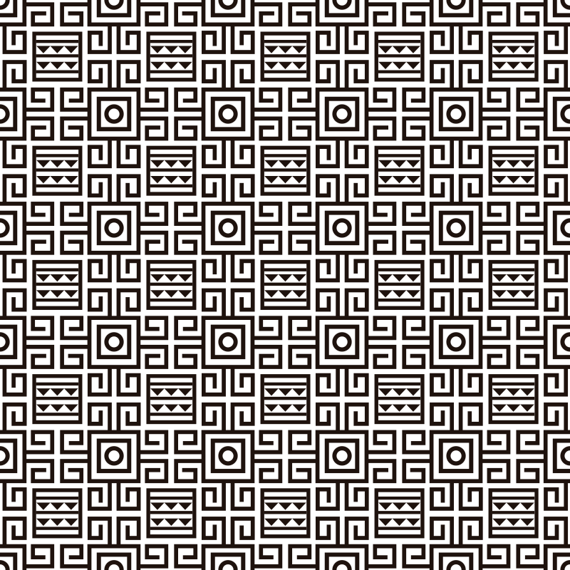 Geometric Pattern Contrast geometric vinyl rug - TenStickers