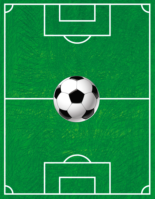 Football pitch teen vinyl rug - TenStickers