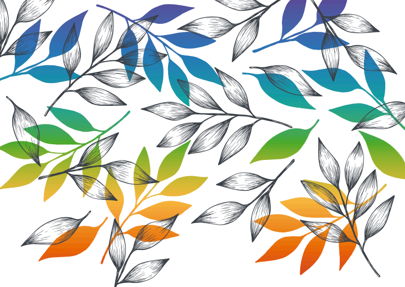 Botanical Patterns flower vinyl rug - TenStickers