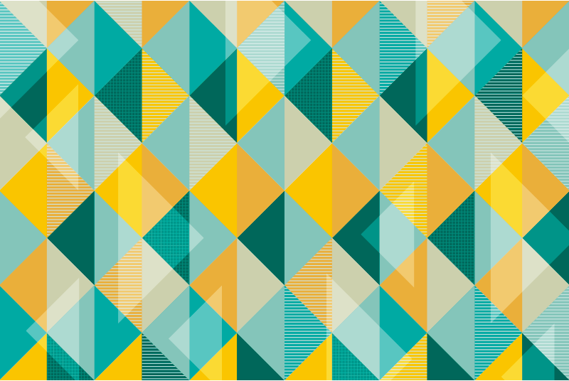 Story of triangles geometric vinyl rug - TenStickers