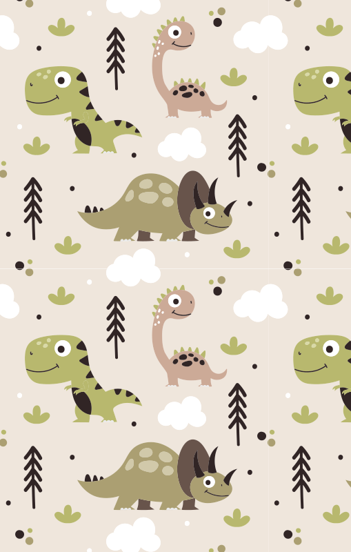dinosaur kids vinyl carpet - TenStickers