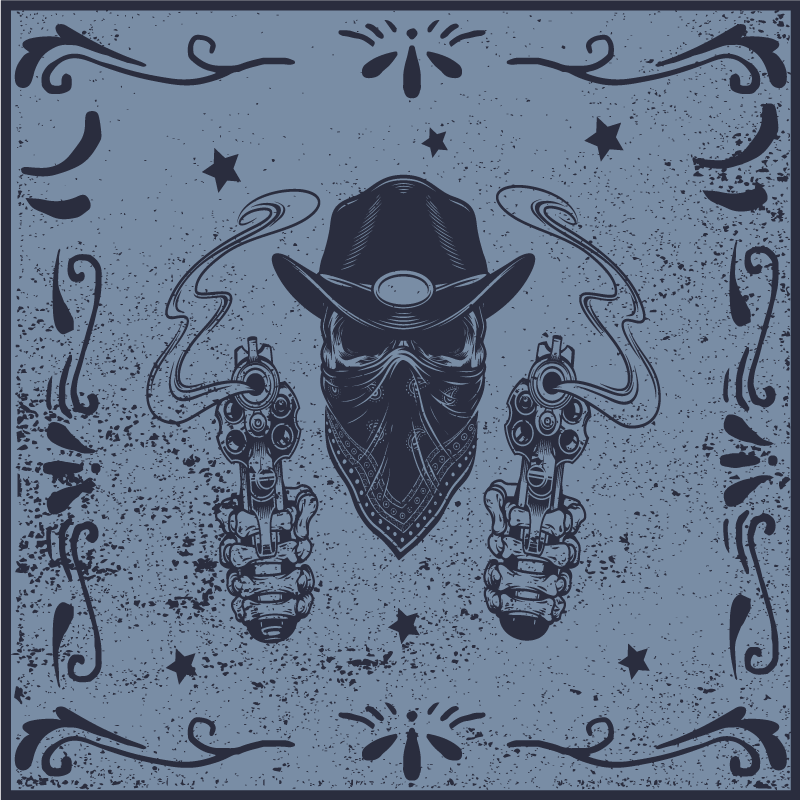 Cowboy Duel Imagery gaming vinyl rug - TenStickers