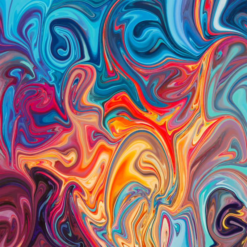 Swirling Colors textured vinyl rug - TenStickers