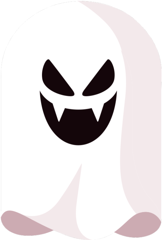 Monochrome Ghost halloween vinyl rug - TenStickers