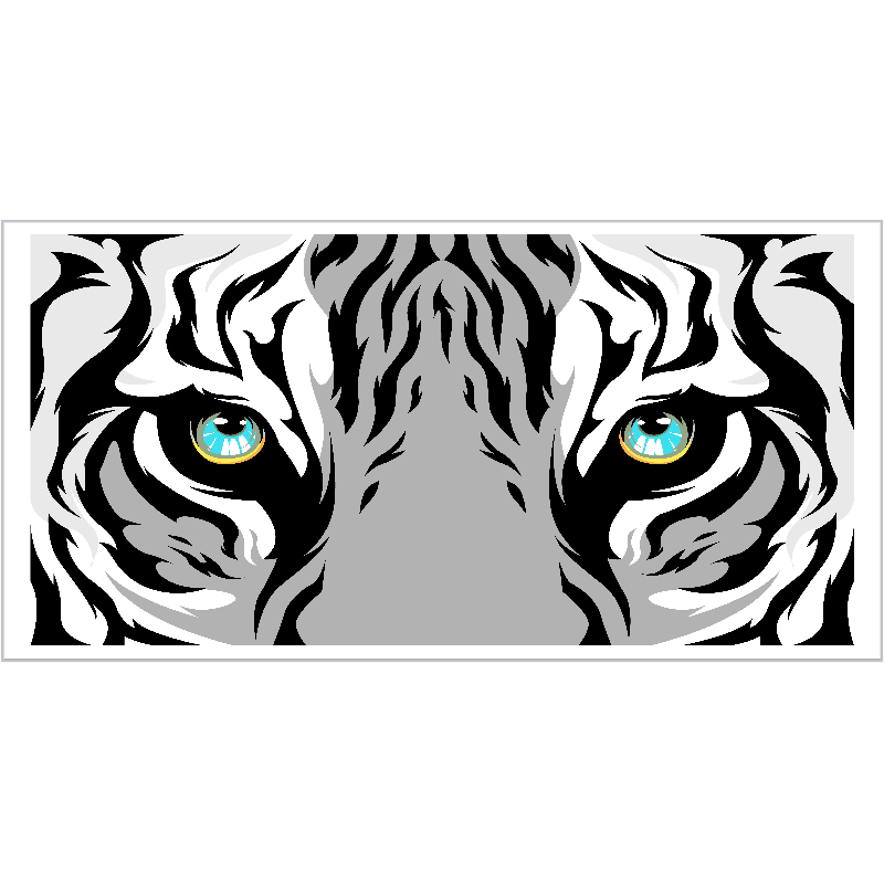 Blue eyed tiger animal rug - TenStickers