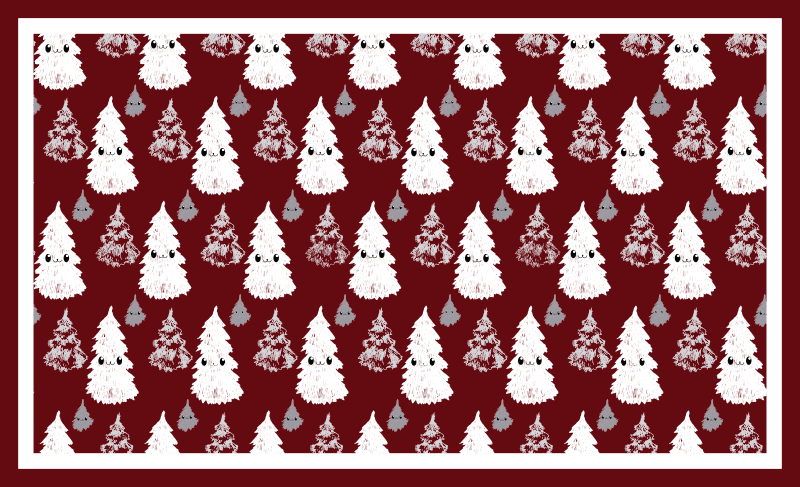 Christmas tree funny Christmas tree mat - TenStickers