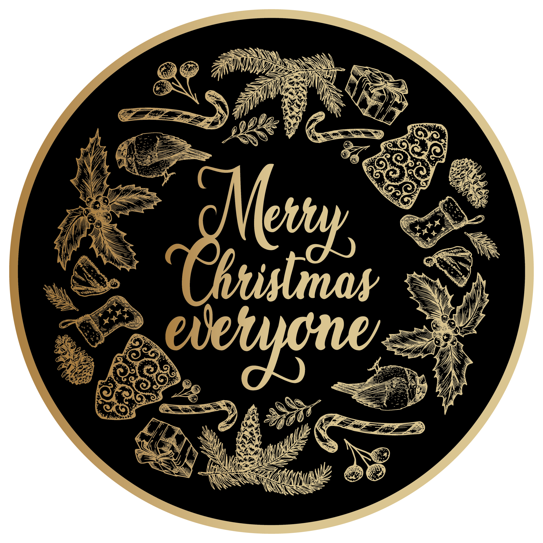 Festive Holiday Greeting christmas vinyl rug - TenStickers
