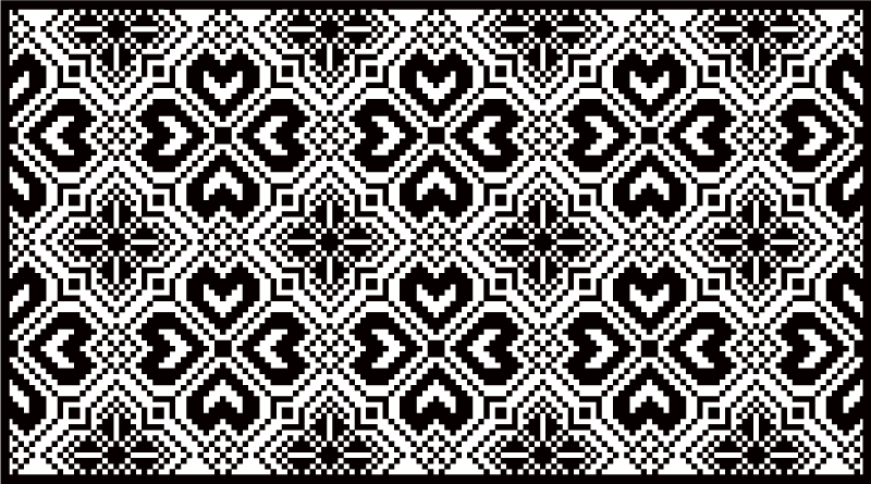 Monochrome Tribal Pattern geometric vinyl rug - TenStickers