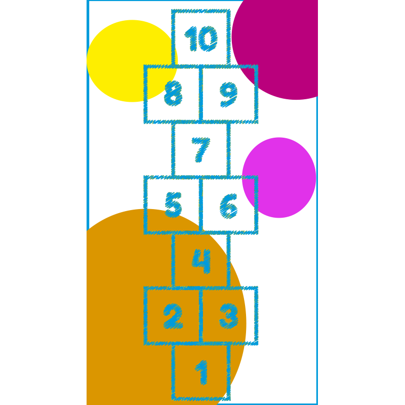 Hopscotch Graphic gaming vinyl rug - TenStickers