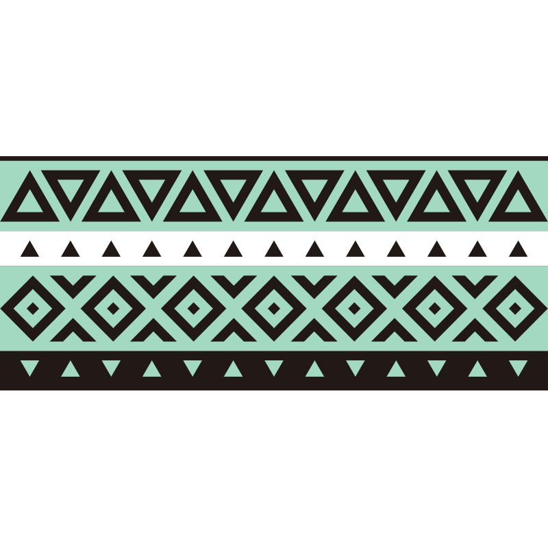 Tribal Black Pattern ethnic rug - TenStickers