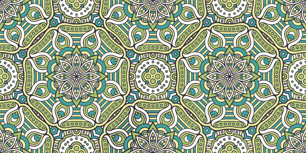 Mandala Patterned mandala vinyl rug - TenStickers