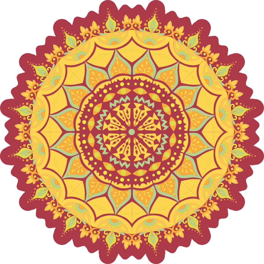 Summer in a Mandala mandala rug - TenStickers