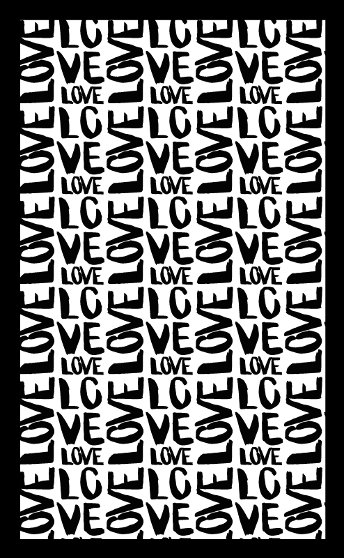 Expressive Love Text custom vinyl rug - TenStickers