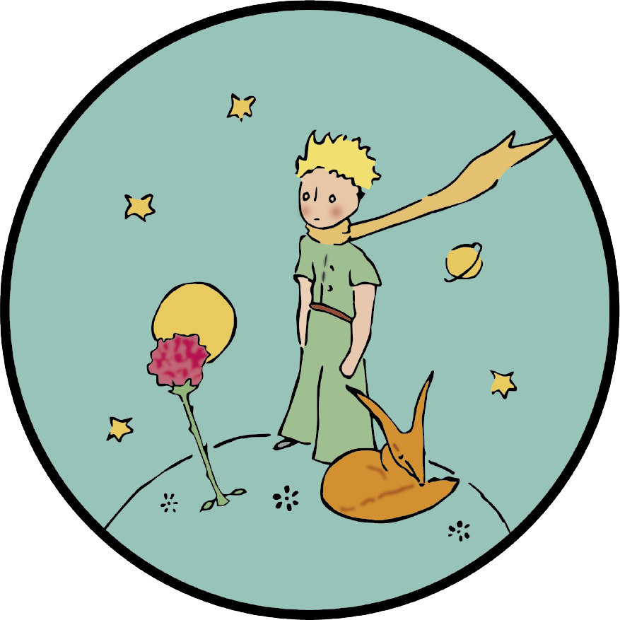 Little Prince with name personalised mat - TenStickers