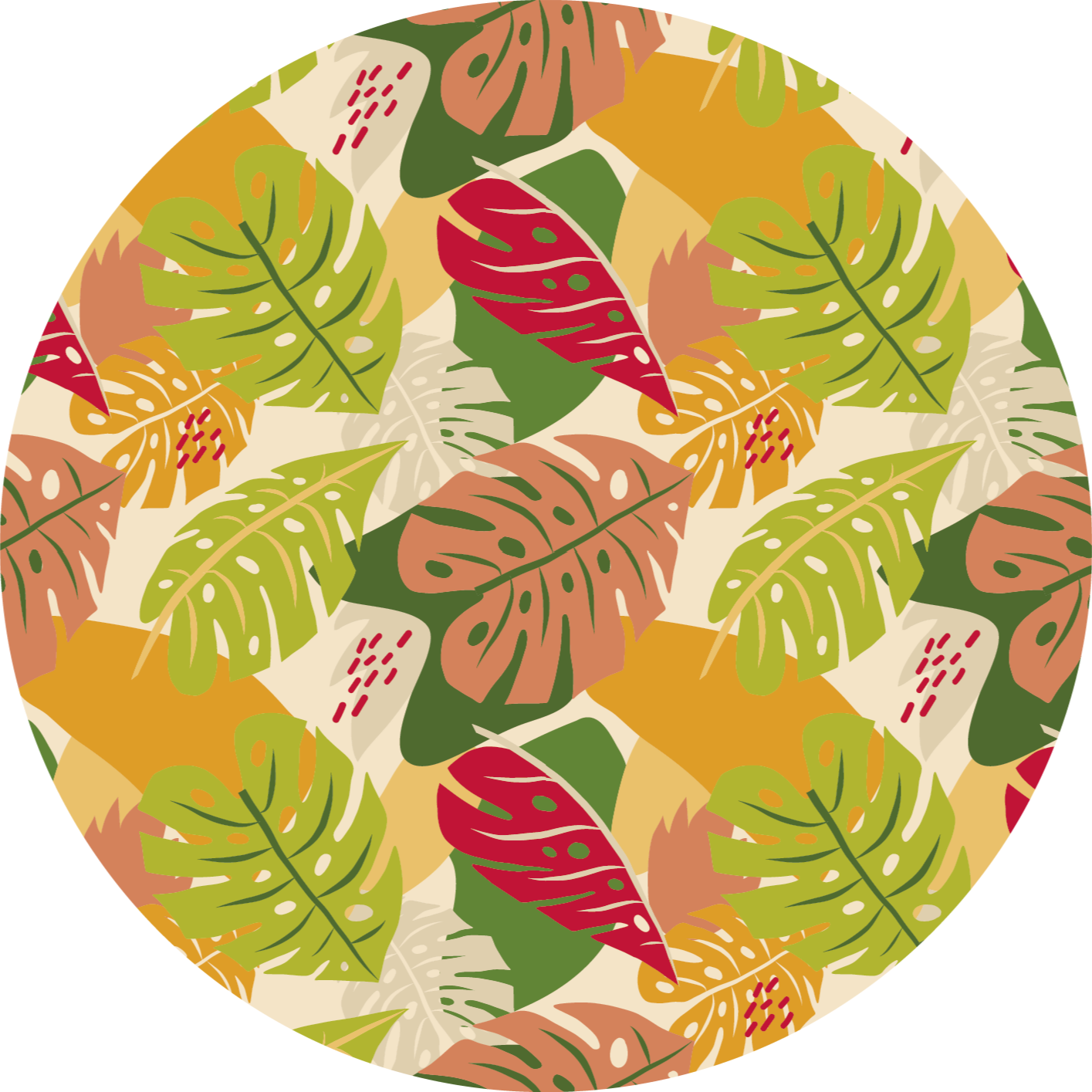 Alternative graphic monstera design nature rug - TenStickers