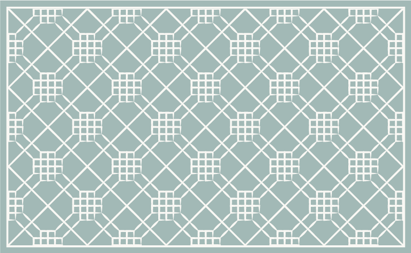 Geometric Tile Symmetry tile vinyl rug - TenStickers