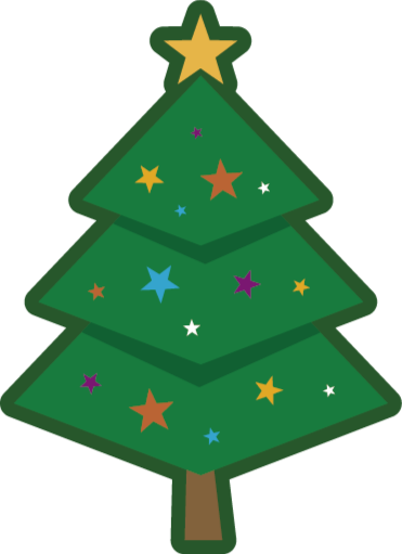 Cartoon Christmas Tree Vinyl Rug - TenStickers