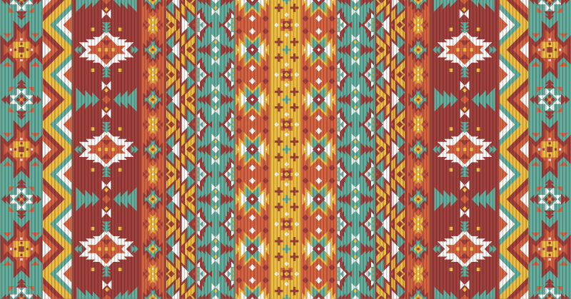 Ethnic pattern ethnic rug - TenStickers