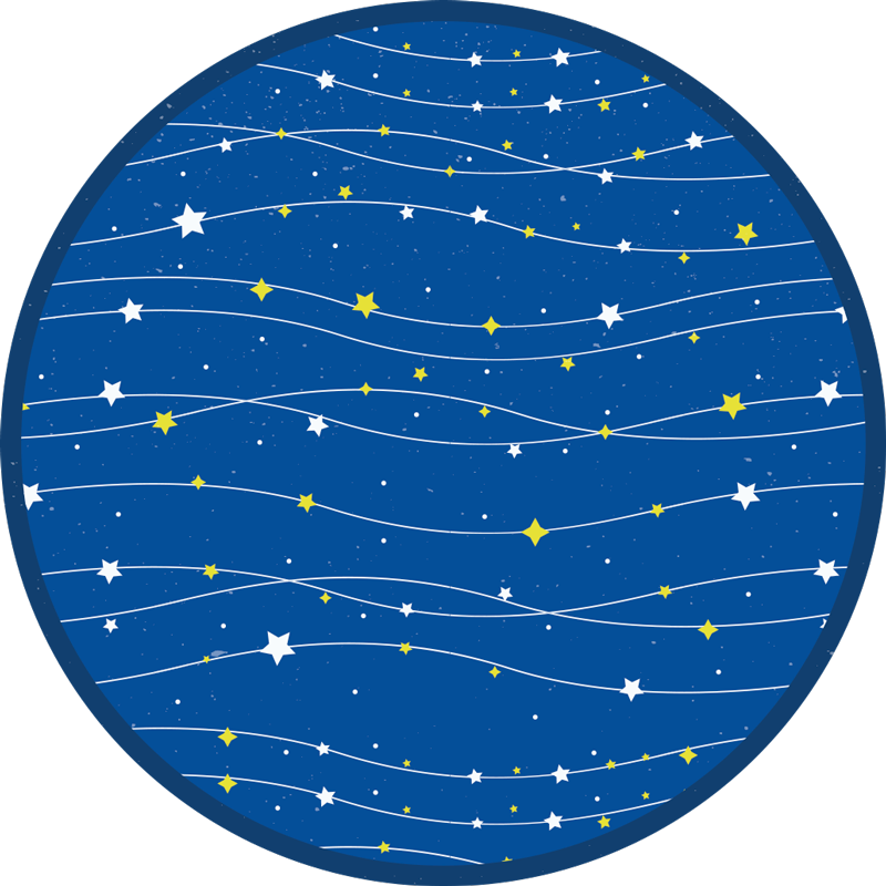 Celestial Orbit star vinyl rug - TenStickers
