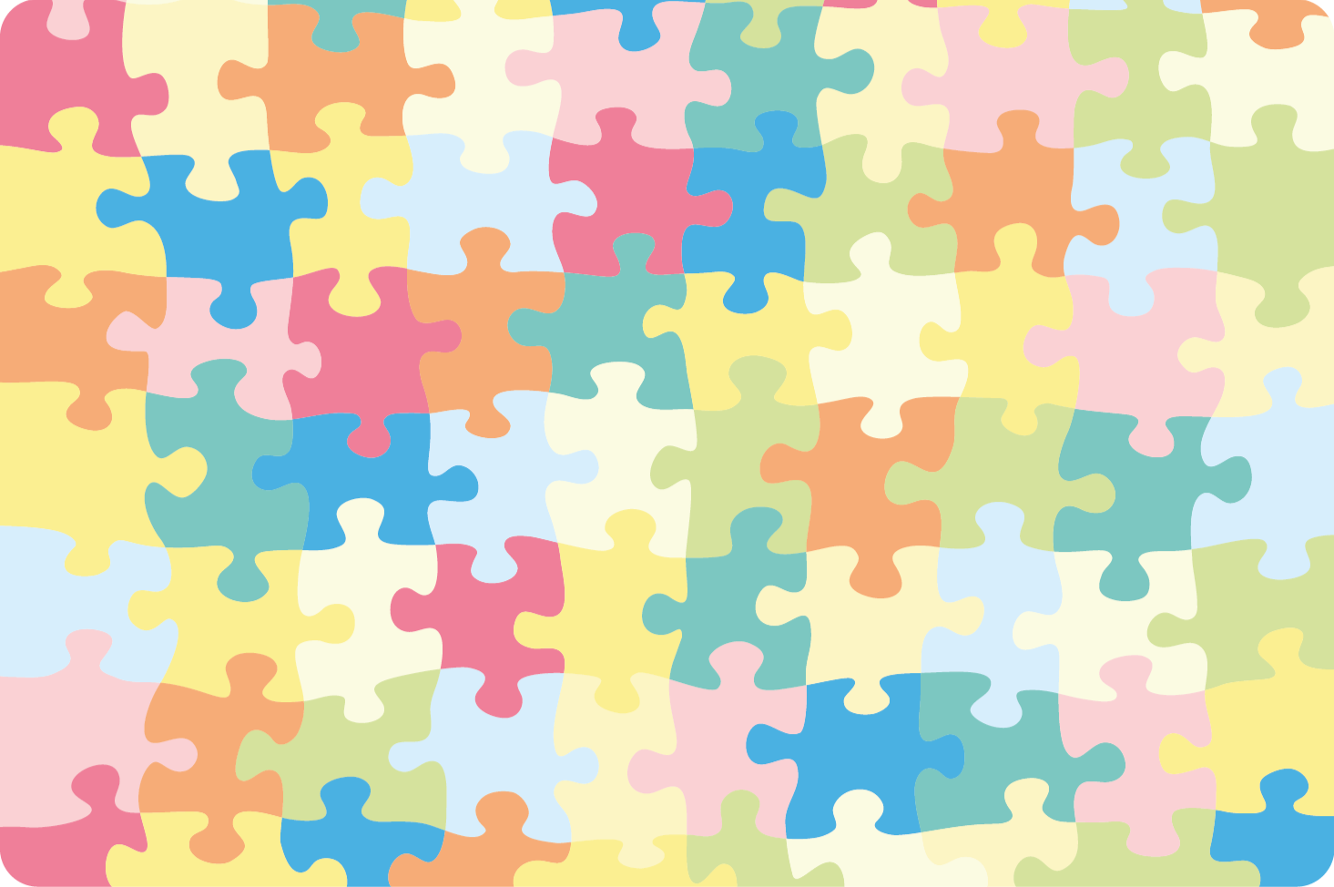 Colourful Puzzle Pieces kids vinyl rug - TenStickers