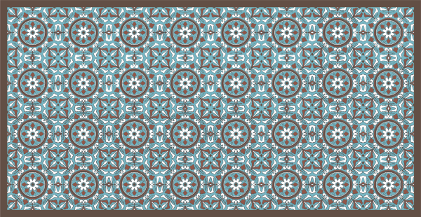 Ornate Pattern tile vinyl rug - TenStickers