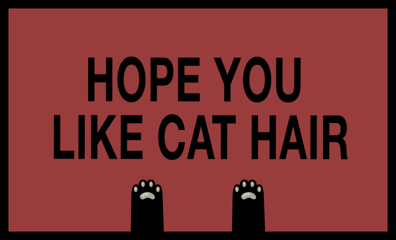 Cat Hair Humor custom vinyl rug - TenStickers
