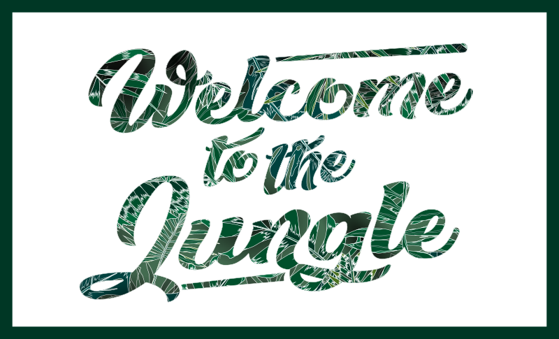 Welcome to the jungle custom rug - TenStickers