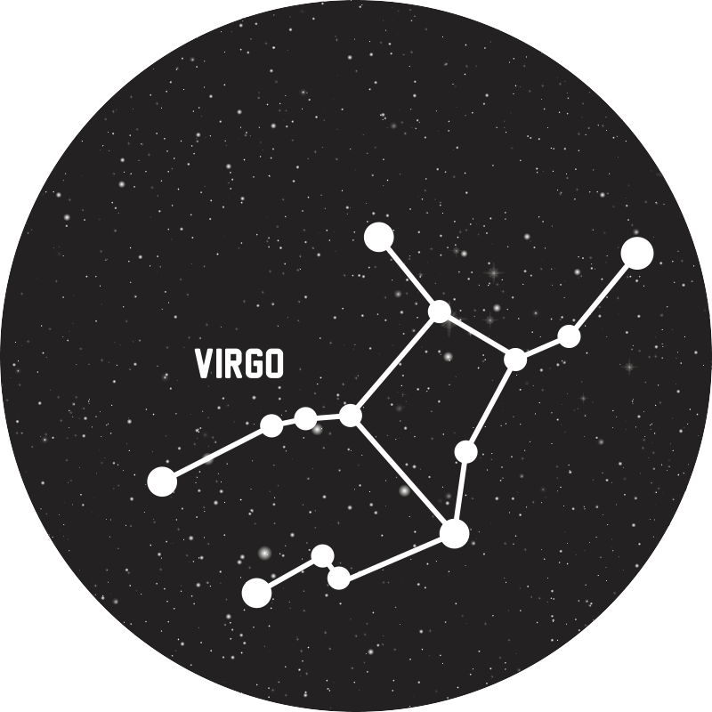 Constellation Virgo star vinyl rug - TenStickers