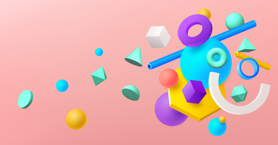 Basic 3d shapes modern rug - TenStickers