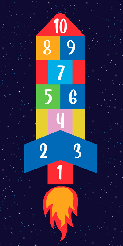 Vinyl rug jumping game for kids - TenStickers