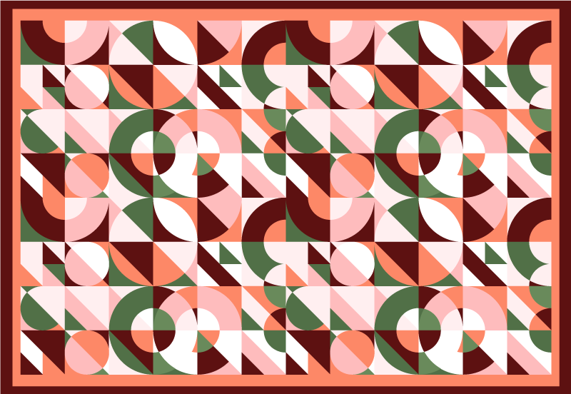 Geometric Mosaic Pattern geometric vinyl rug - TenStickers