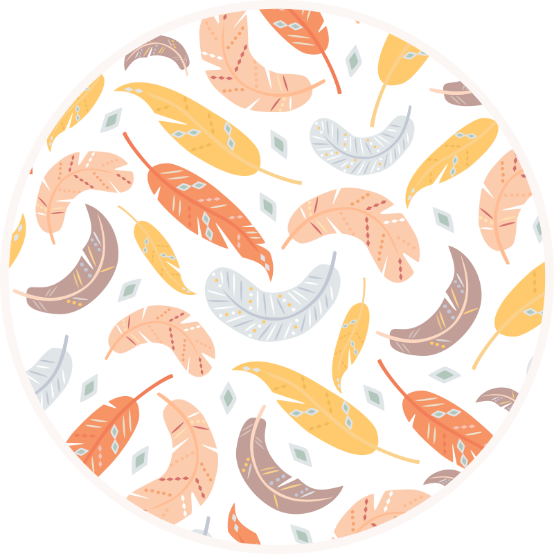 Botanical Leaves Pattern flower vinyl rug - TenStickers