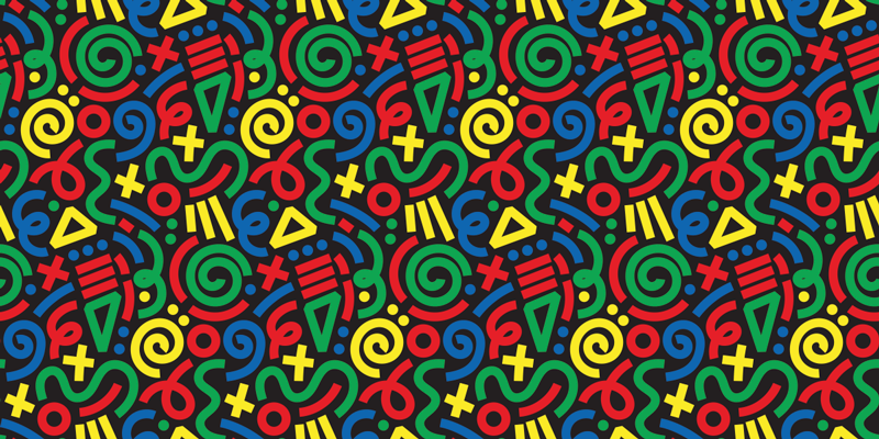 Drawn abstract pattern geometric rugs - TenStickers