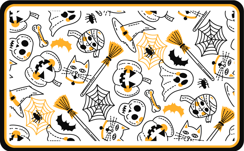 Small Cartoon Figures halloween rug - TenStickers