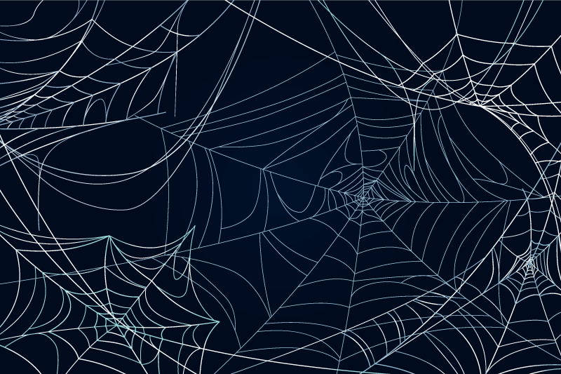 Cobwebs Illustration halloween rugs - TenStickers