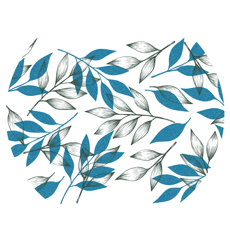 Botanical Leaf Imprint flower vinyl rug - TenStickers