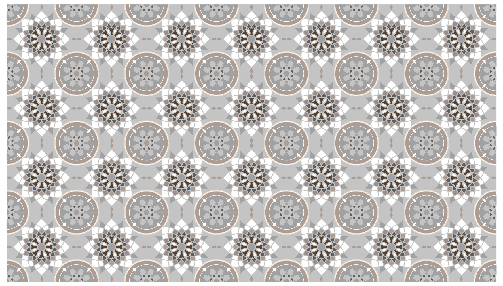 floor flower tile modern rug - TenStickers