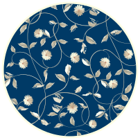 Botanical Bloom Pattern flower vinyl rug - TenStickers