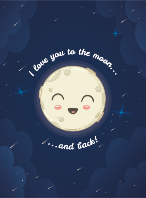 I love you to the moon and back custom rug - TenStickers