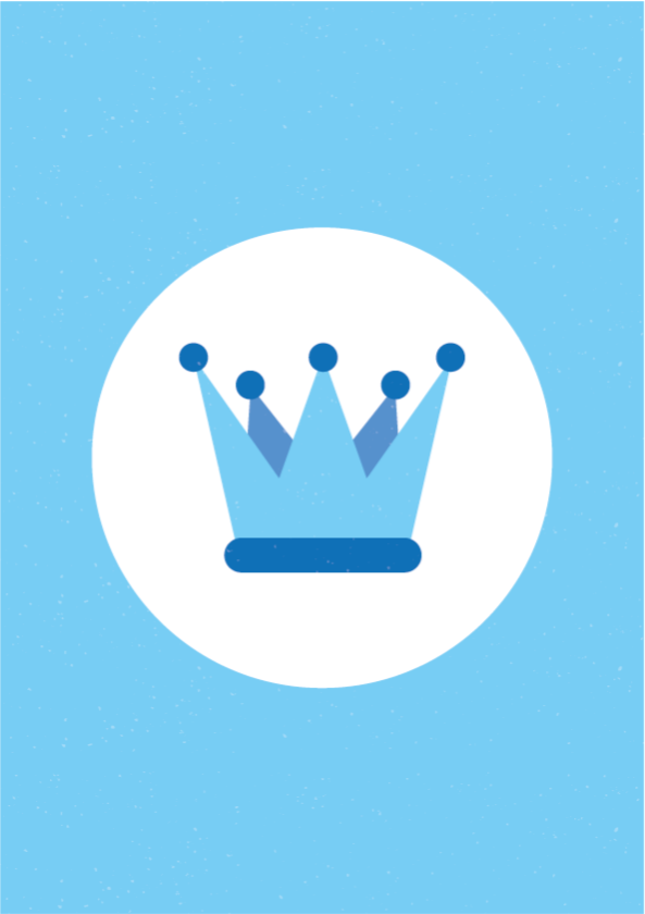 Blue crown baby vinyl play mat - TenStickers