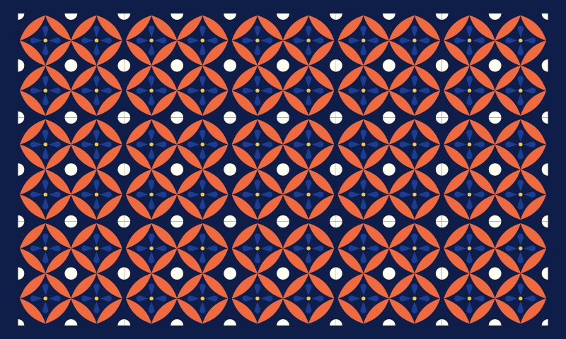 Dark blue textures tiles mosaic floor - TenStickers