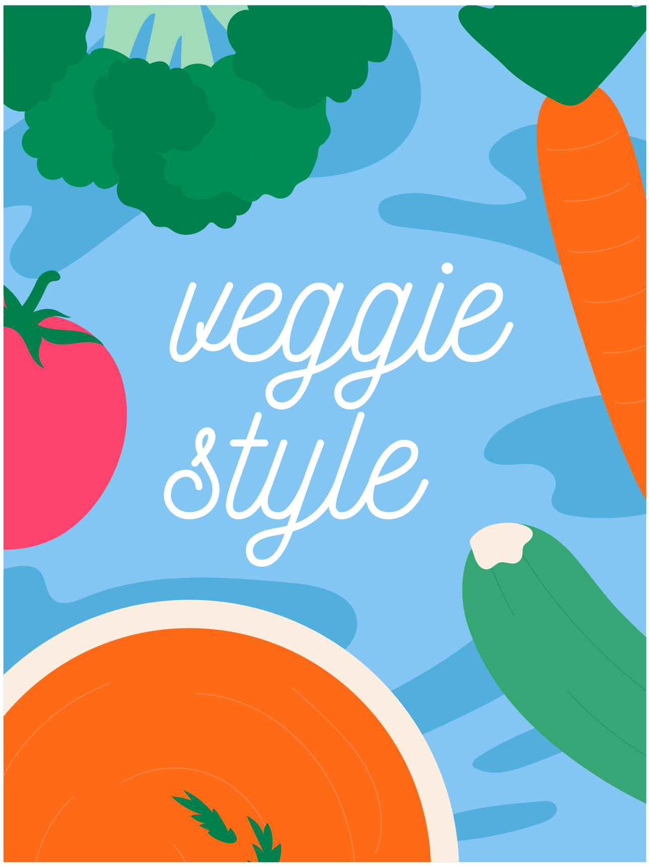 Veggie Style Decor custom vinyl rug - TenStickers