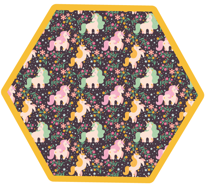 Mythical Creatures Playground vinyl rug - TenStickers