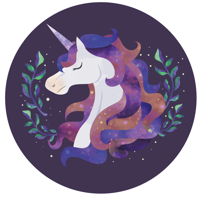 Mystical Unicorn vinyl rug - TenStickers