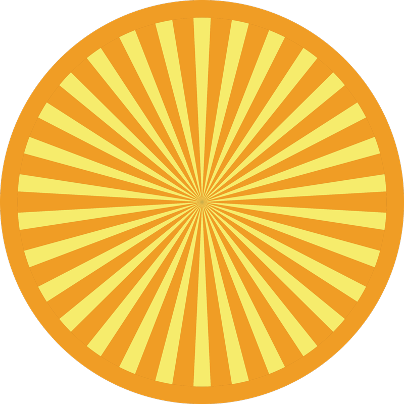 Abstract Sunset with orange geometric rugs - TenStickers